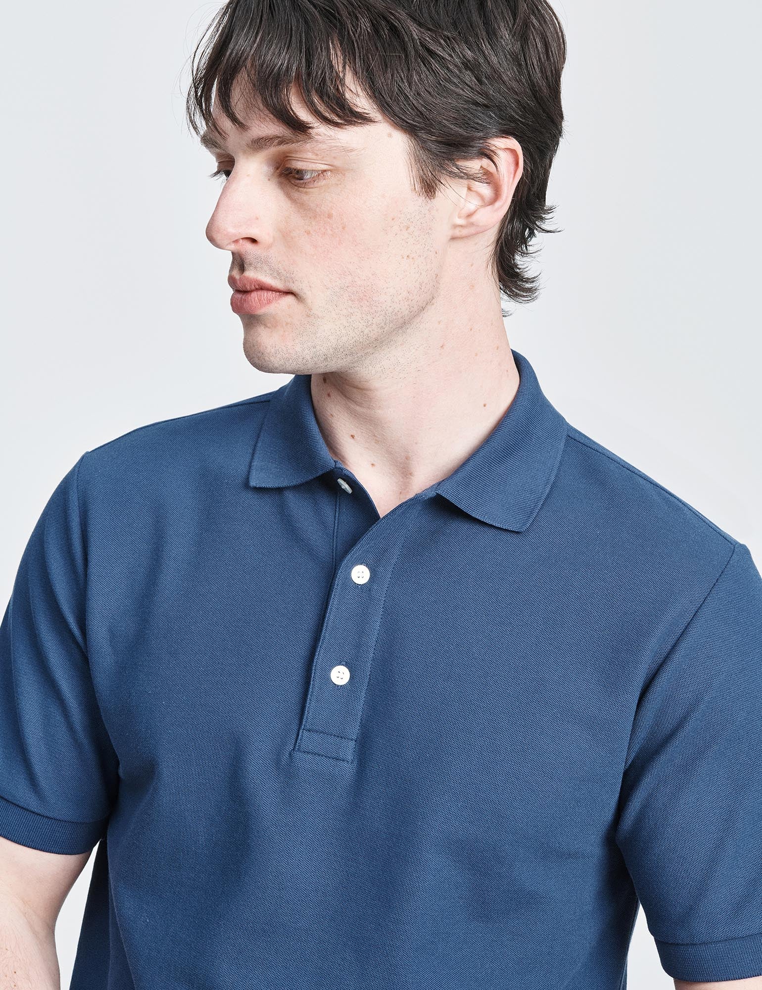 Pique Polo S/S - Marine Blue