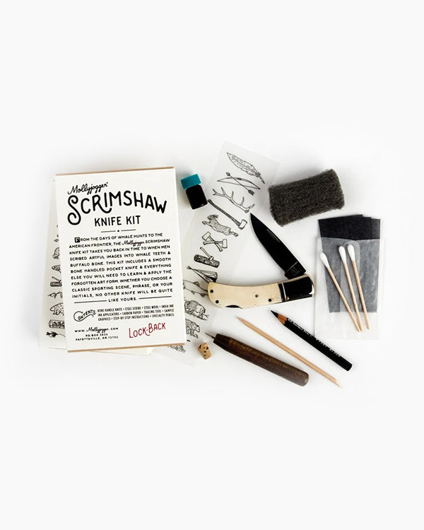 Mollyjogger - Scrimshaw Knife Kit - Lockback Knife