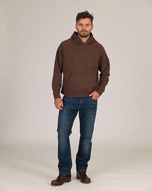 Super Heavyweight Hooded Sweatshirt - Organic Cotton - Chocolate