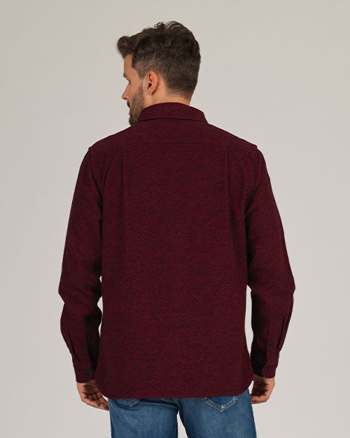 Winter Flannel - Utility Shirt -Twisted Bordeaux