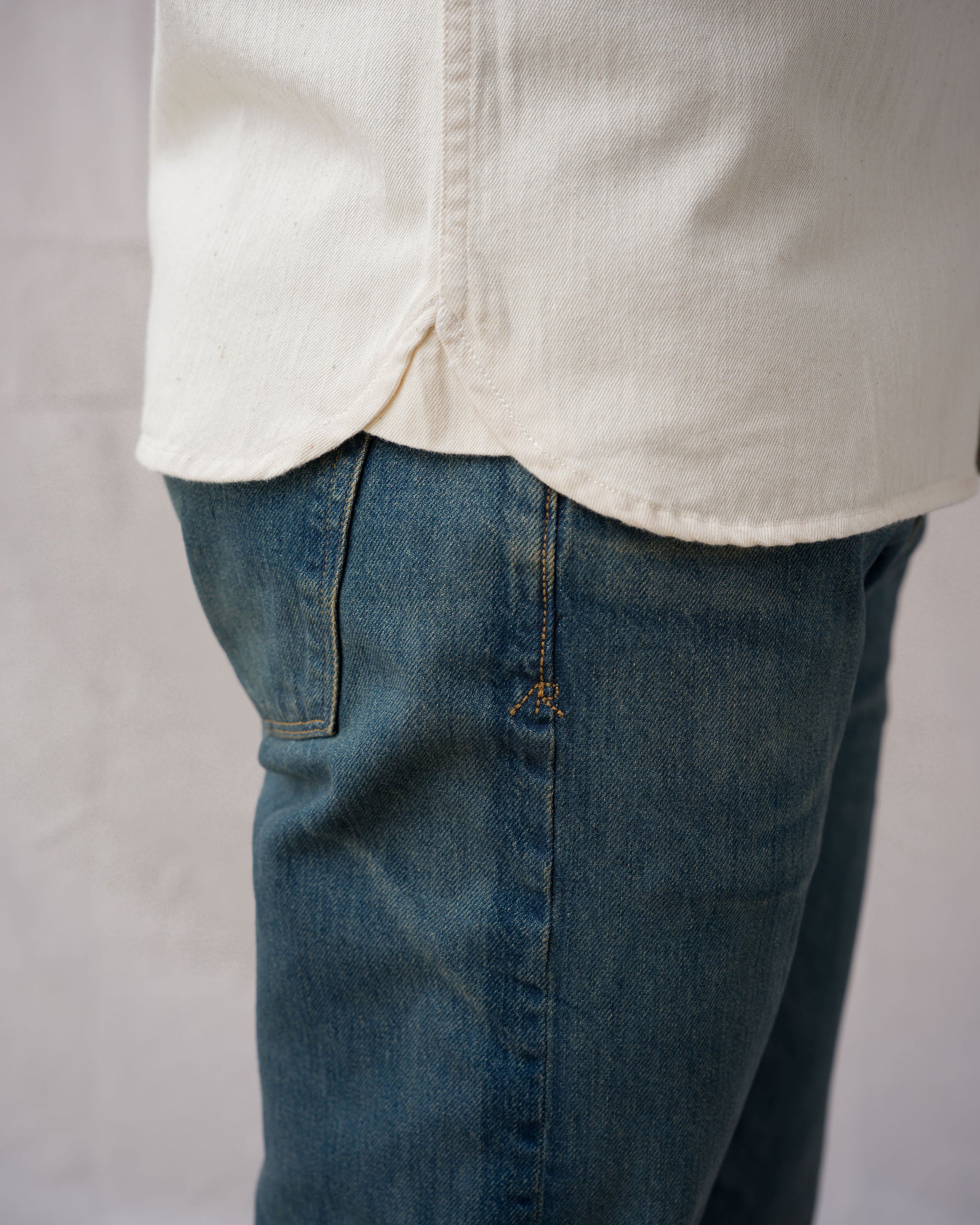 Work Shirt Goleta Twill 6oz - Ecru Rinse