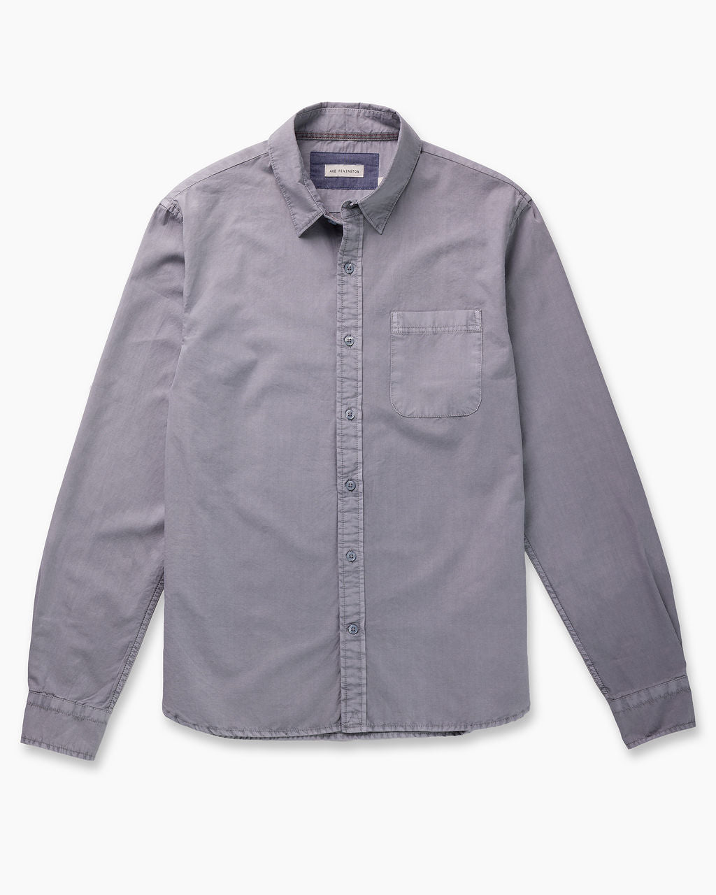 L/S Tailored Shirt - Compact Poplin - Slate Vintage