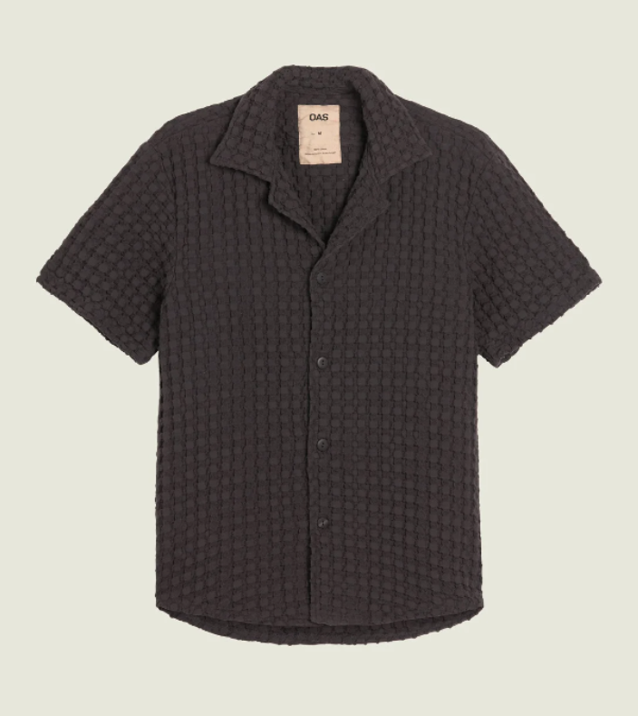 OAS Waffle - Cuba Shirt - Nearly Black