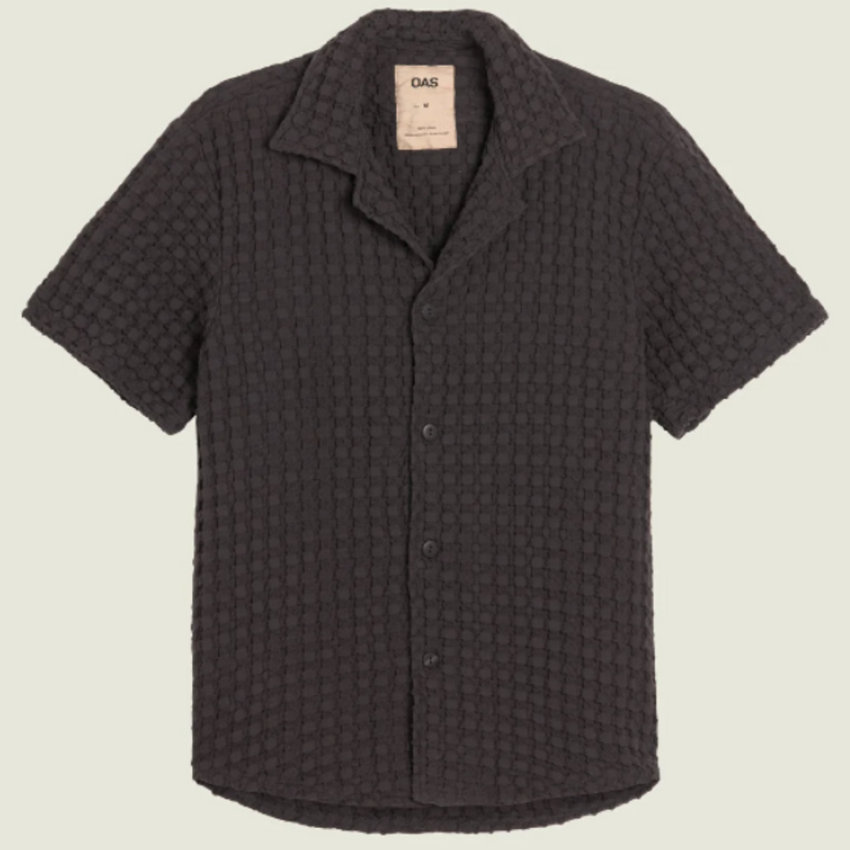 OAS Waffle - Cuba Shirt - Nearly Black
