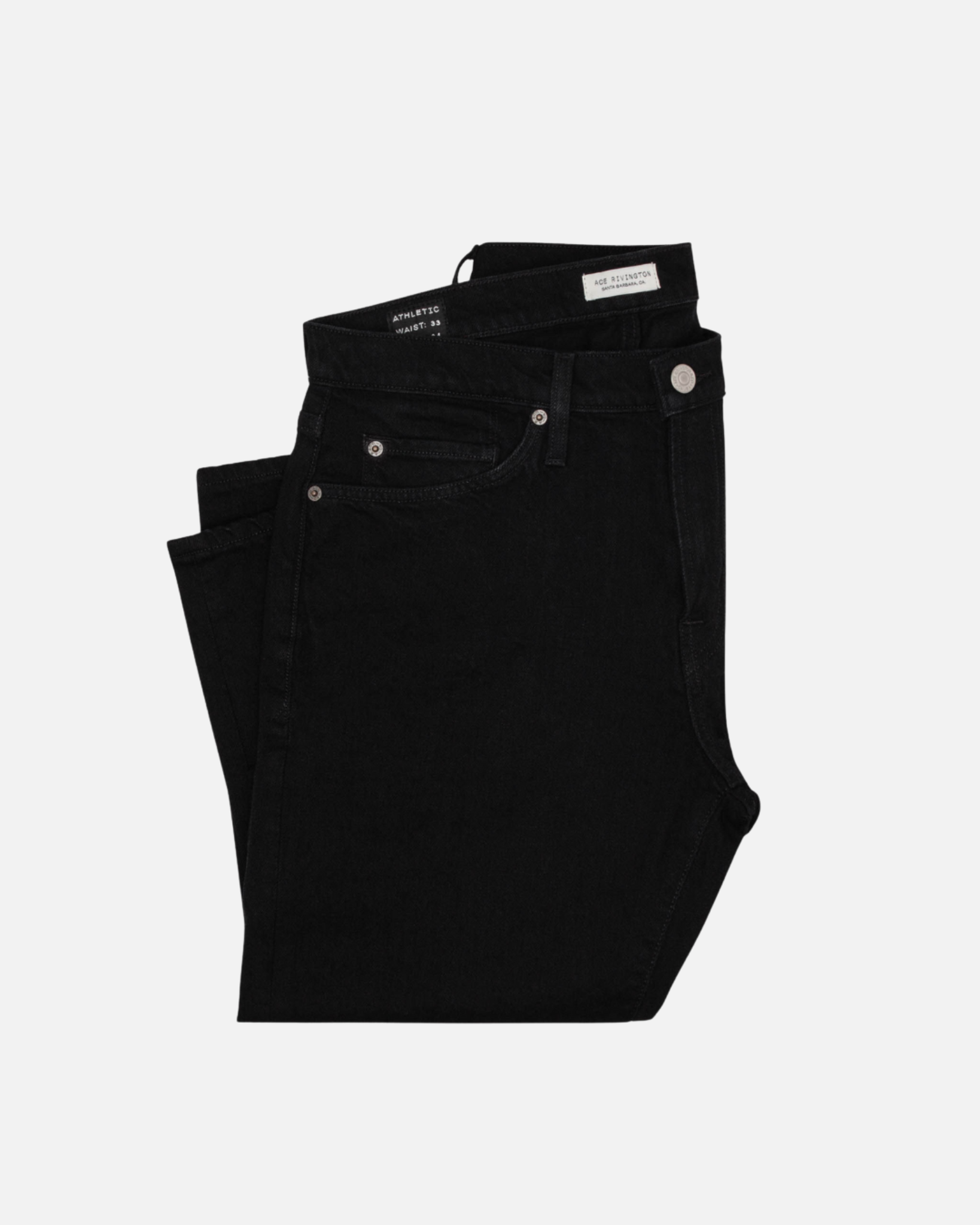 Athletic Taper Denim Jeans - Black Clean