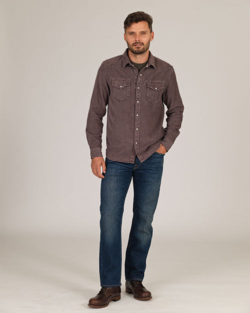 Corduroy Western Shirt - Cocoa