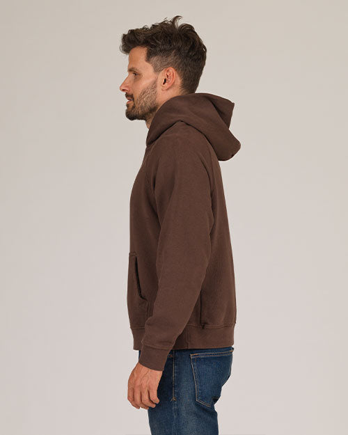 Super Heavyweight Hooded Sweatshirt - Organic Cotton - Chocolate