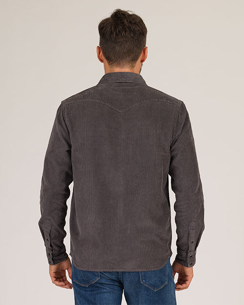 Corduroy Western Shirt - Dolphin