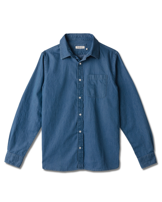 Light Weight Denim - Long Sleeve Tailored - Medium Wash