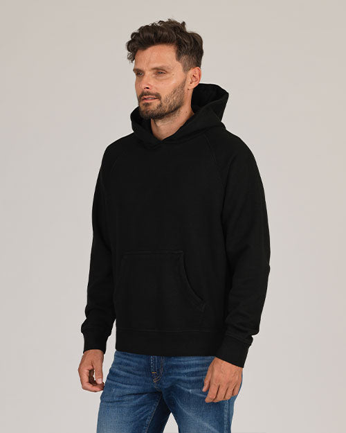 Super Heavyweight Hooded Sweatshirt - Organic Cotton - Black