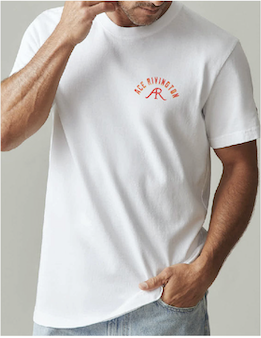 Crewneck SS - Super Soft Supima - "Ace Denim" - Chalk