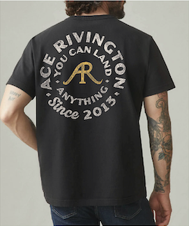 Crewneck SS - Super Soft Supima - "AR Circle" - Black