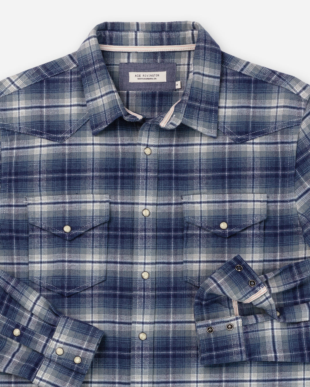 Flannel - Western Shirt - Storm Blue