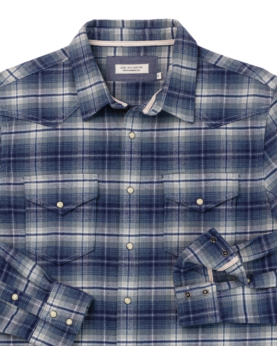 Flannel - Western Shirt - Storm Blue