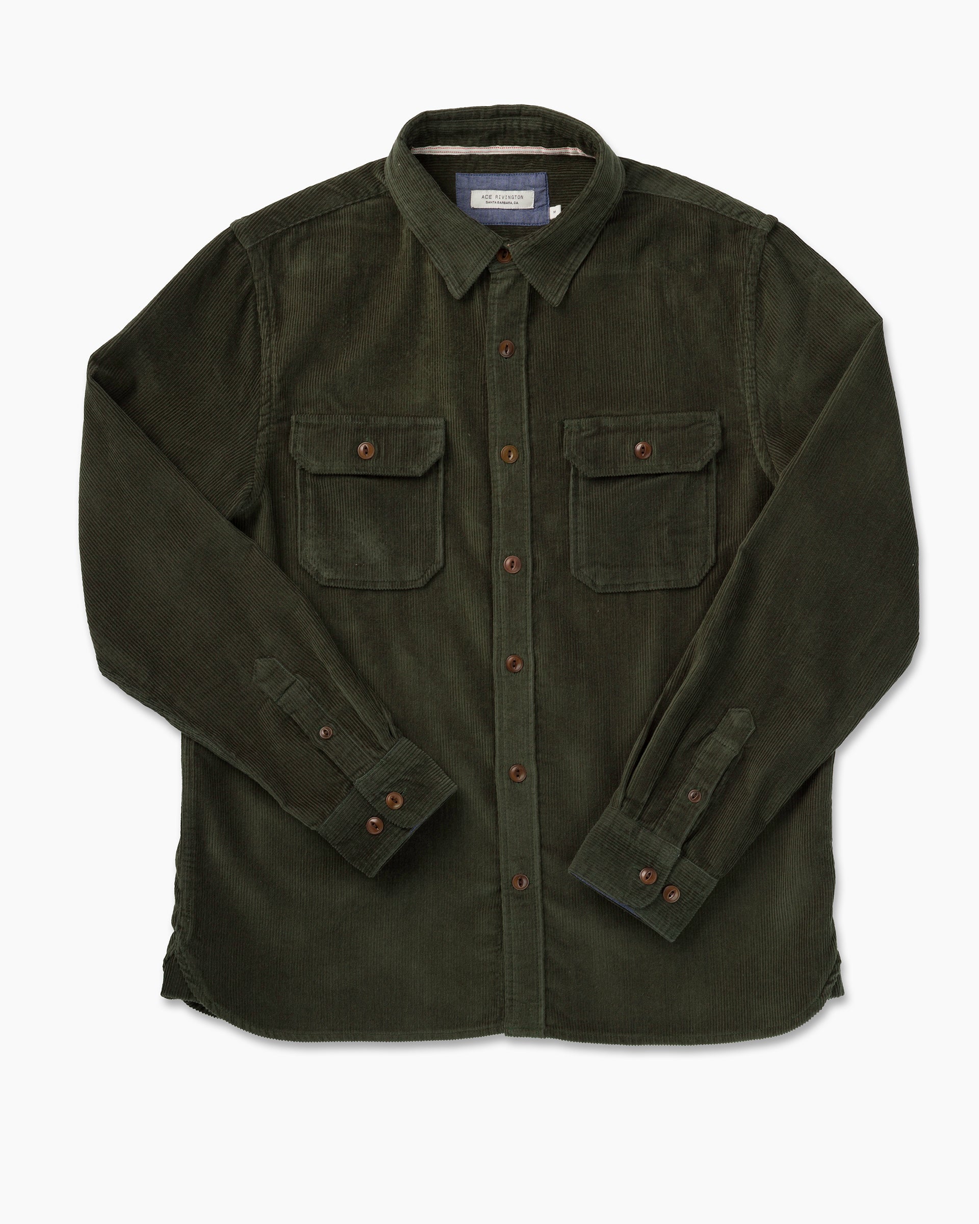 Corduroy Utility Shirt - Hunter Green