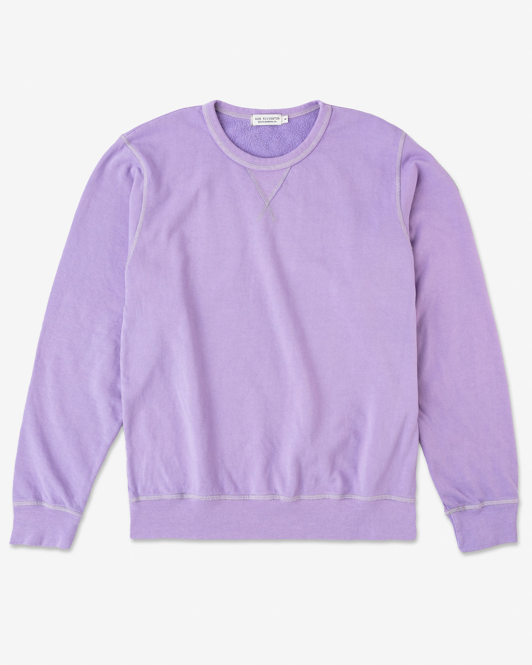 entire front of organic cotton sweatshirt in digital lavender