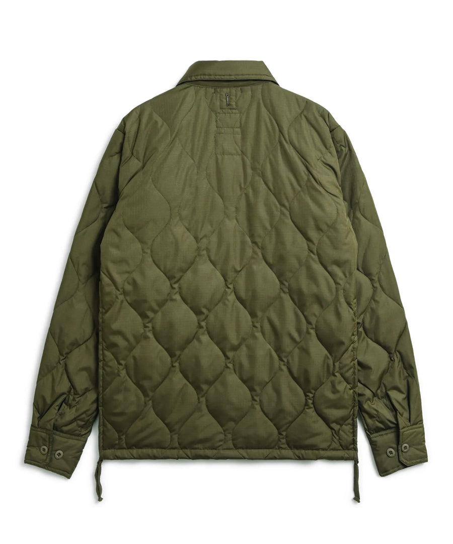 Military Down Shirt Jacket - Dark Olive
