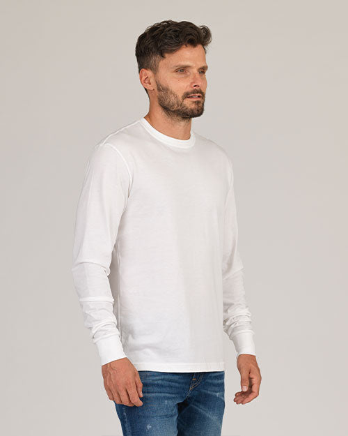 Super Soft "Supima" Cotton Long Sleeve Tee - White