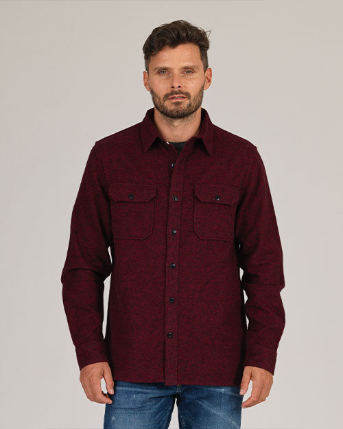Winter Flannel - Utility Shirt -Twisted Bordeaux