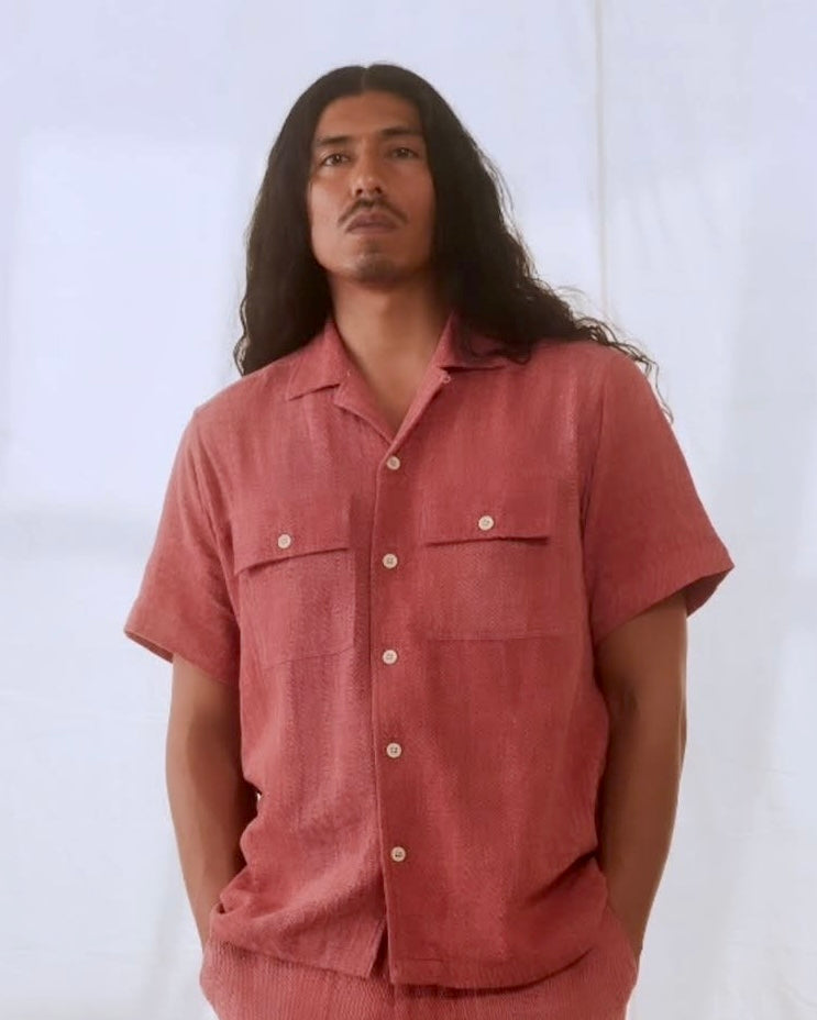 Harshil 2 Pocket SS Shirt- Blush