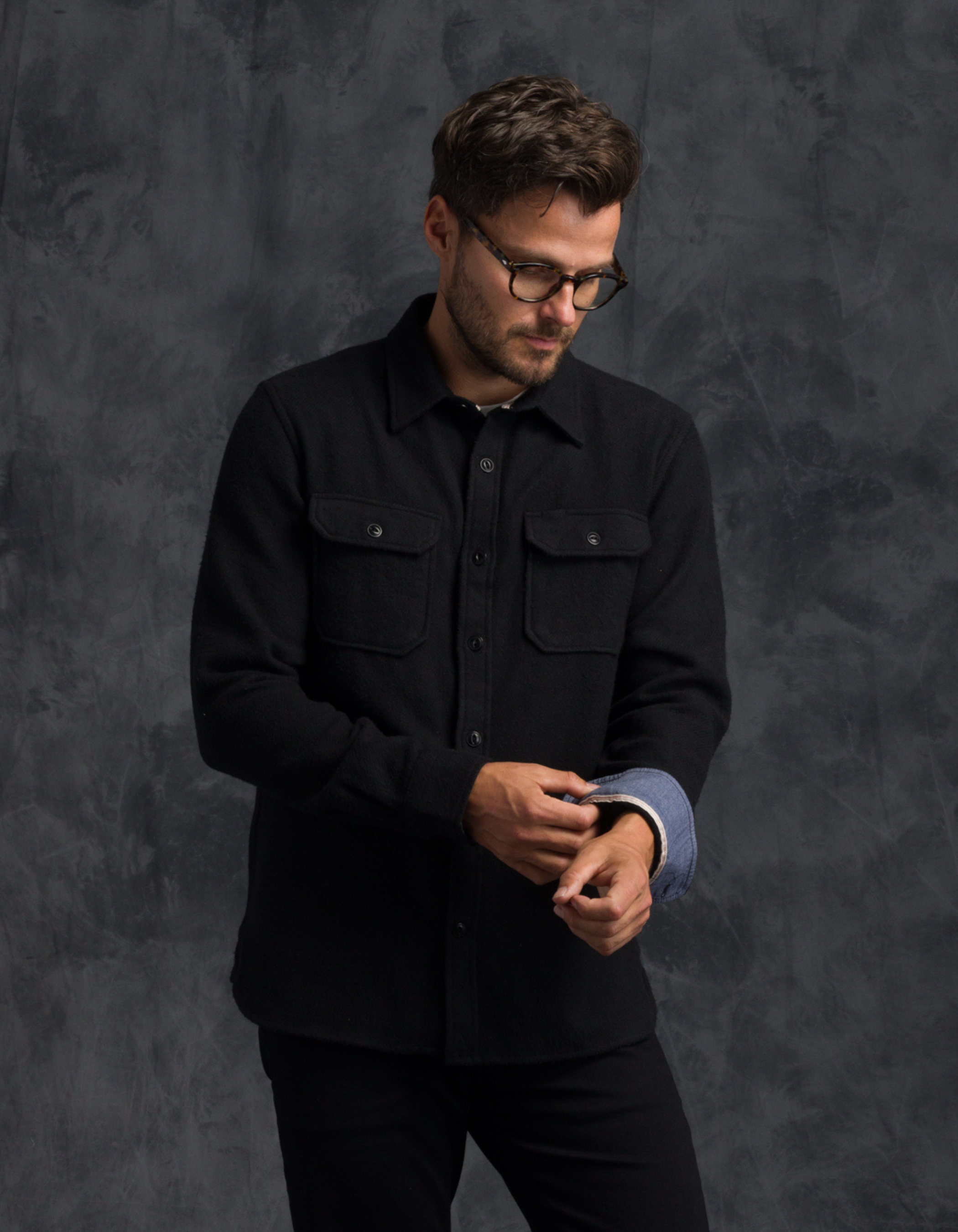 Winter Flannel - Utility Shirt - Black Hound