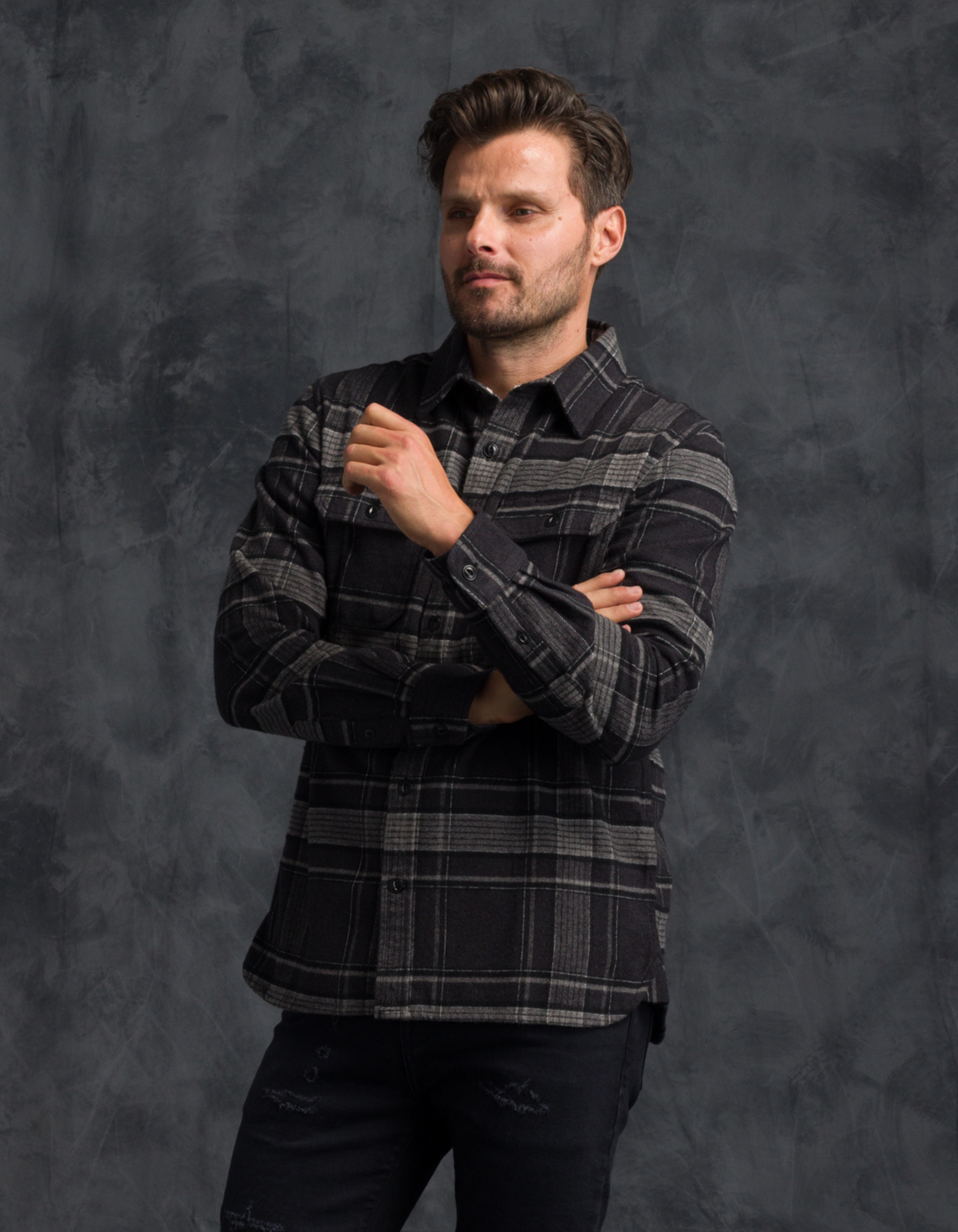 Winter Flannel - Utility Shirt - Stone Window