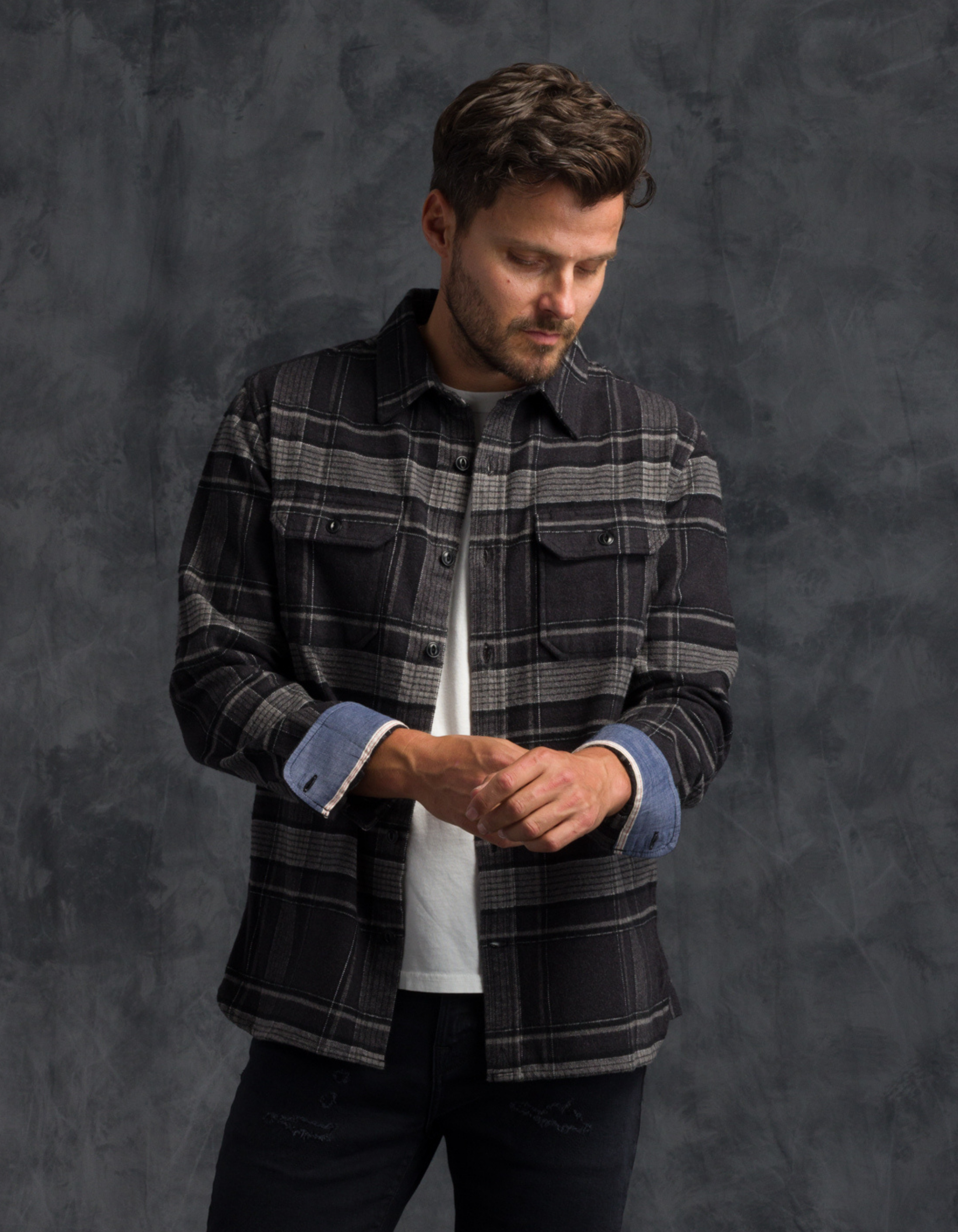 Winter Flannel - Utility Shirt - Stone Window