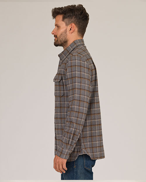 Winter Flannel - Utility Shirt -Silver Window