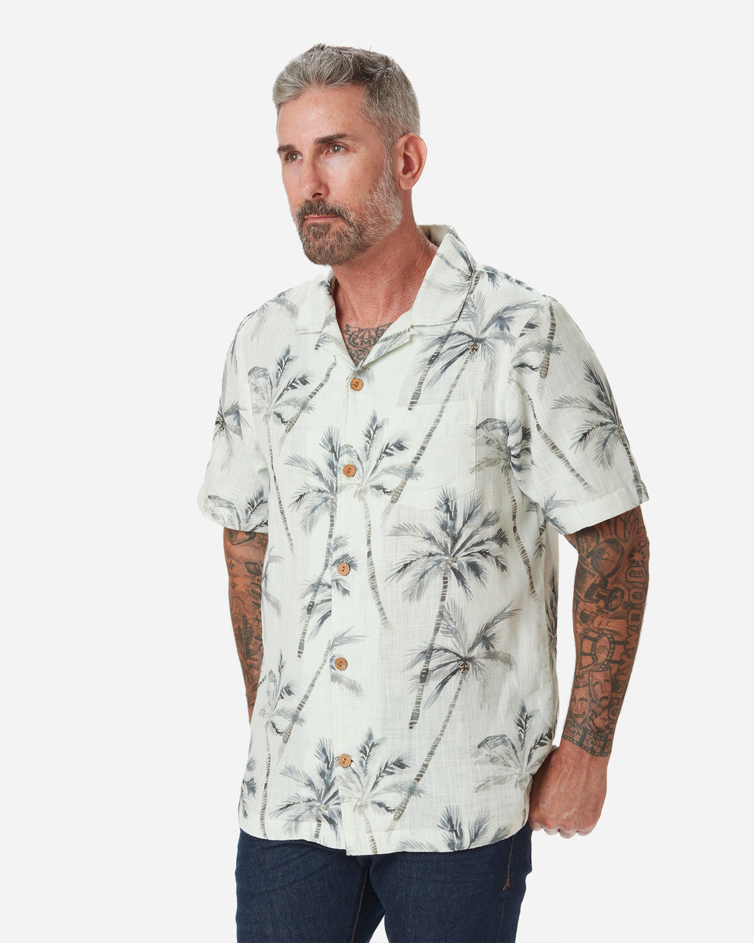 Double Gauze - Camp Shirt - Water Palm