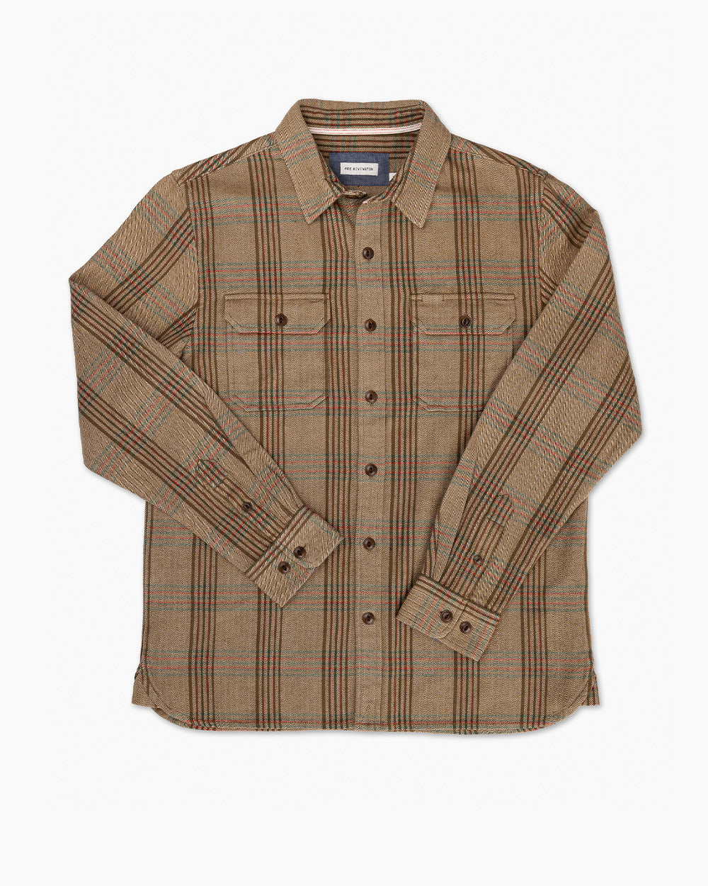 Winter Flannel - Utility Shirt -Wheat Herringbone