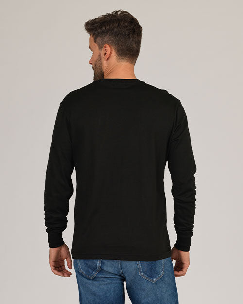 Super Soft "Supima" Cotton Long Sleeve Tee - Black
