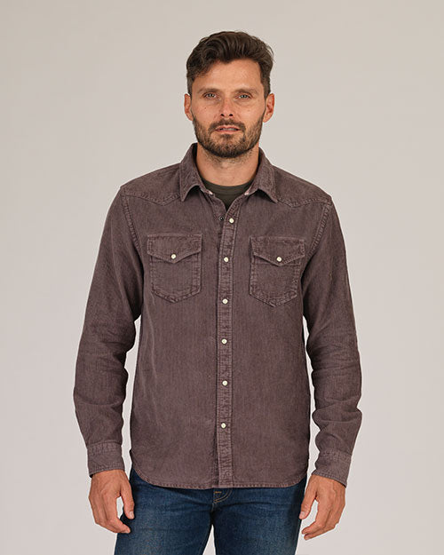 Corduroy Western Shirt - Cocoa