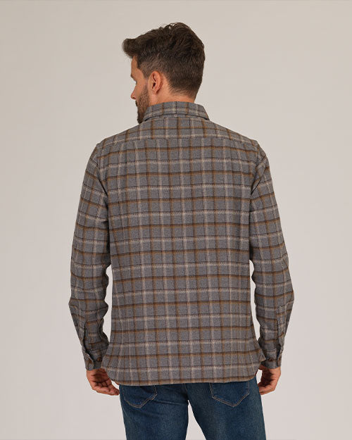 Winter Flannel - Utility Shirt -Silver Window