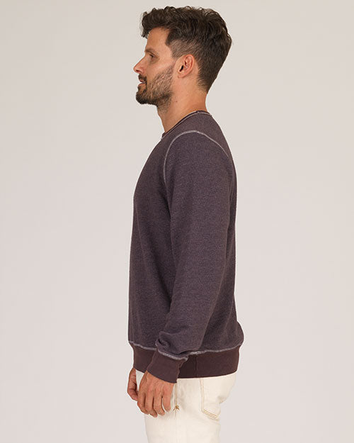 Vintage Crewneck Sweatshirt - Triblend Terry -Cocoa Heather