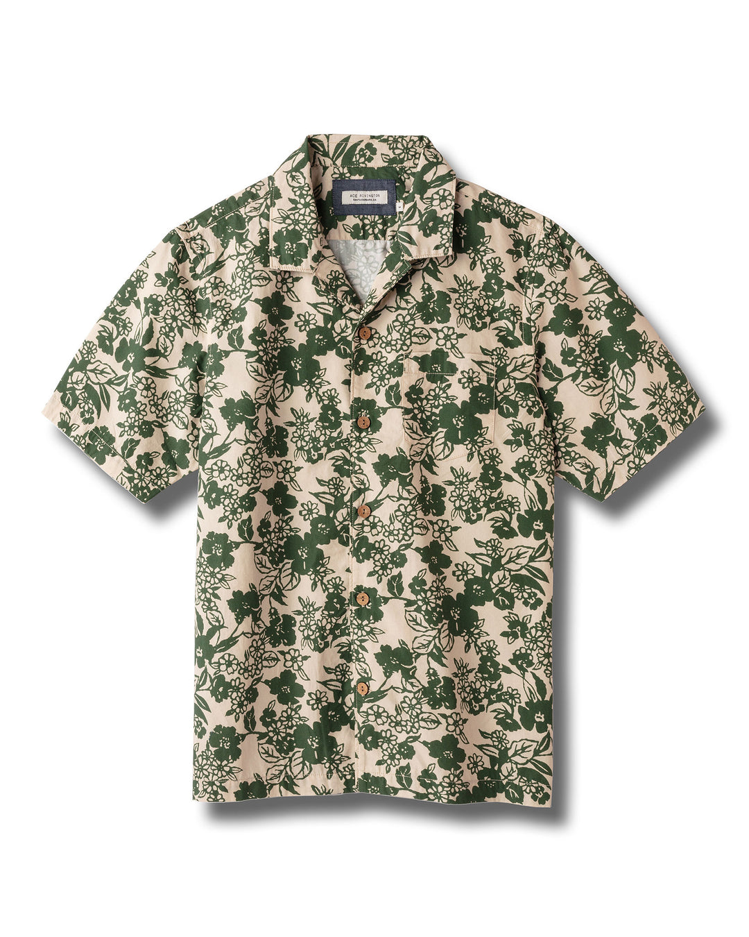 Camp Shirt - Short Sleeve - Green Floral