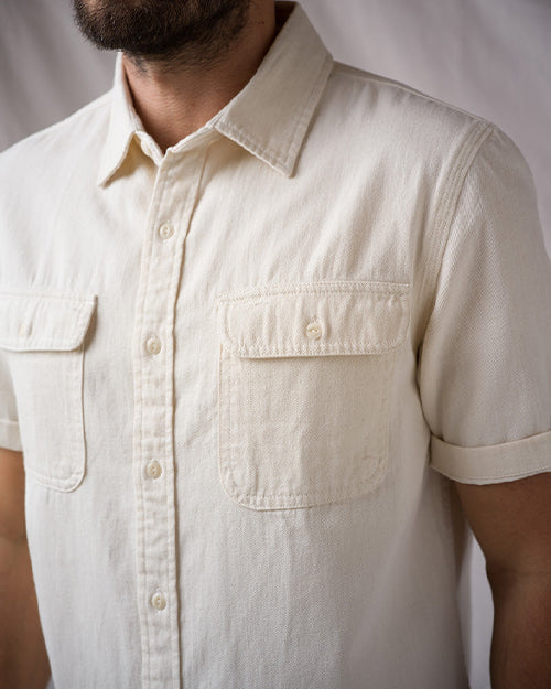 Weekend Shirt Goleta Twill 6oz - Ecru Rinse