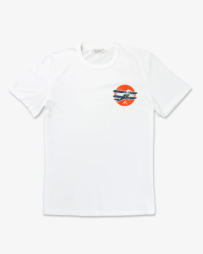 Crewneck SS - Super Soft Supima - "Mountains" - Chalk