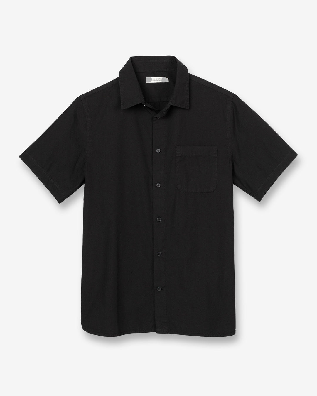 Short Sleeve Poplin Shirt- Black