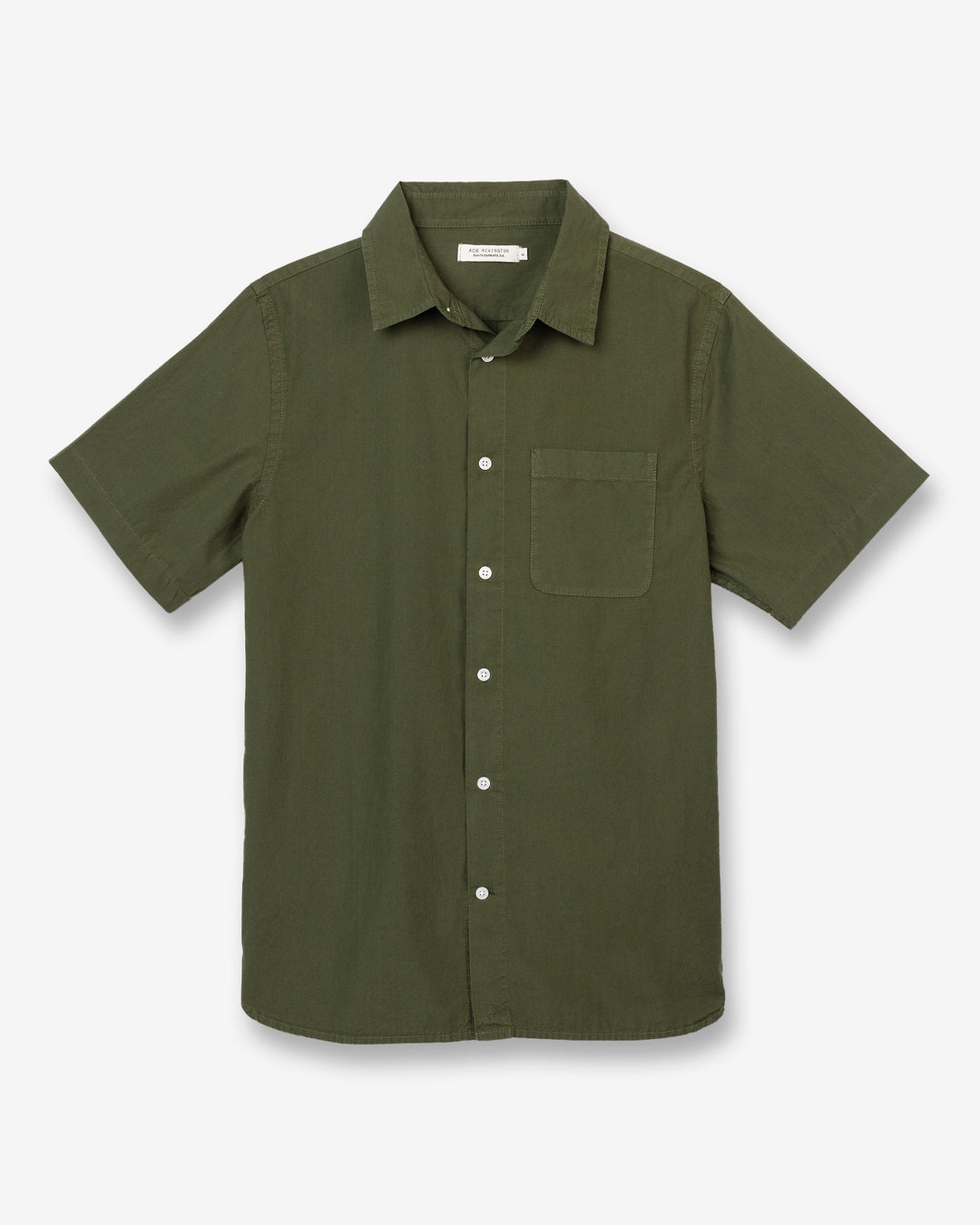 Short Sleeve Poplin Shirt- Olive