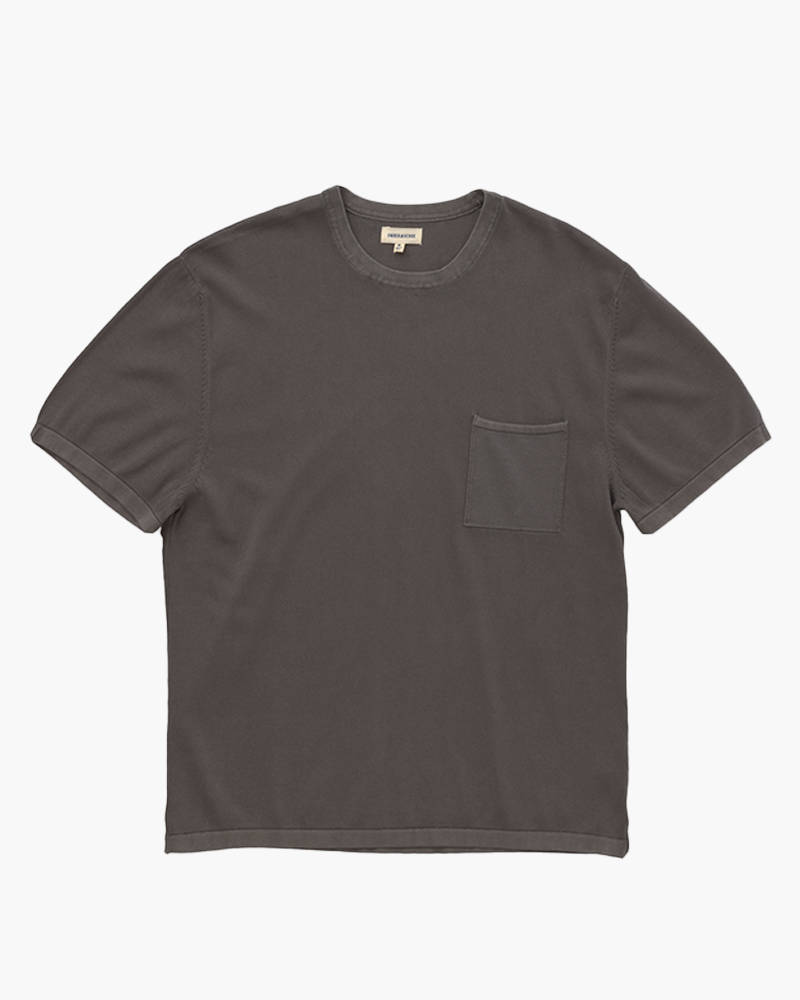 Yogi S/S Pocket Knit Tee - CHARCOAL