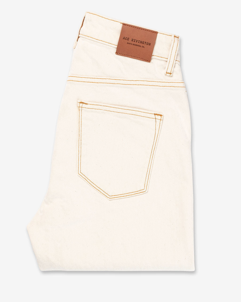 Women's Classic Straight Comfort Denim Jeans - Ecru Rinse