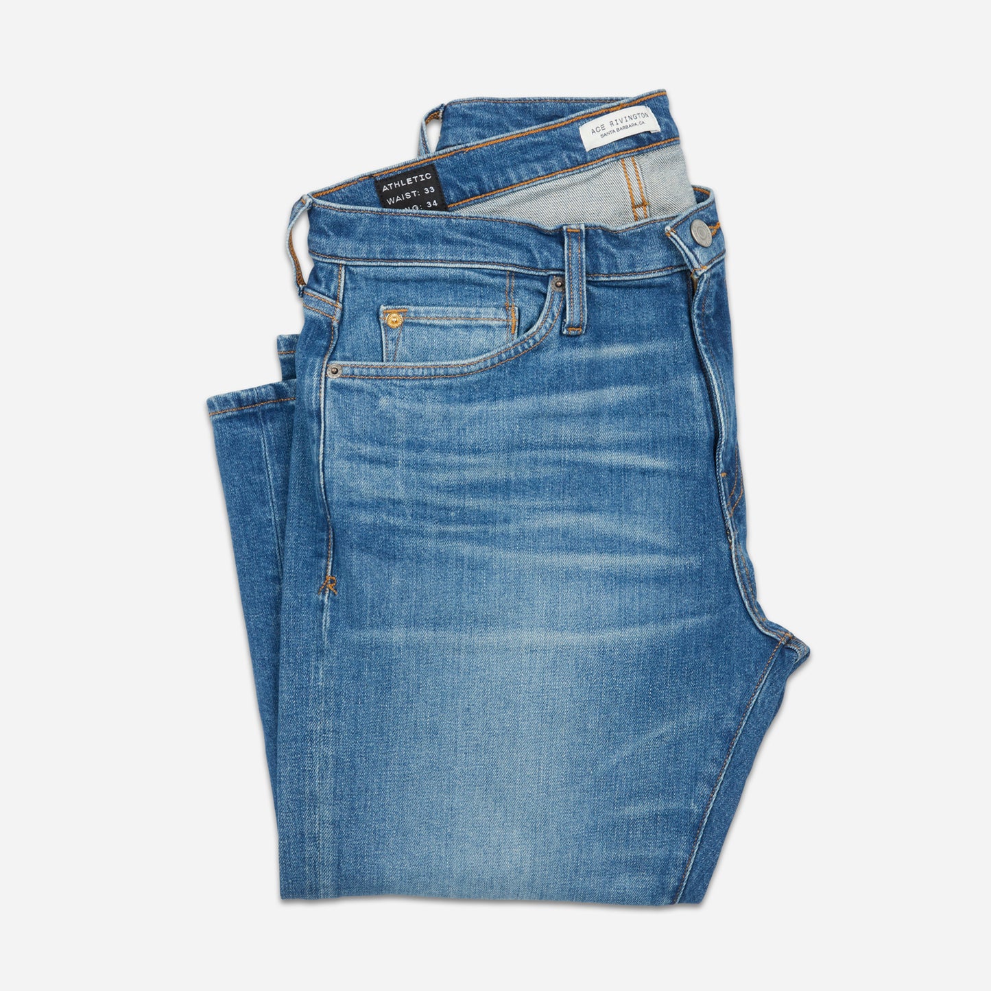 Men's Athletic Jeans - Medium Vintage Wash – Ace Rivington