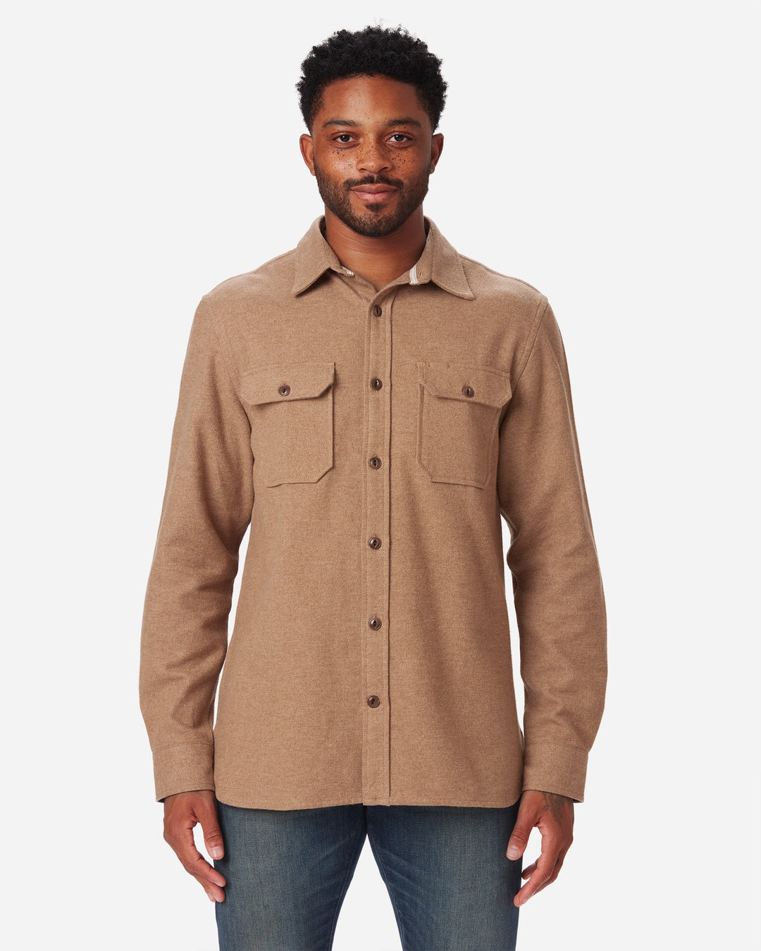 Flannel - Utility Shirt - Camel