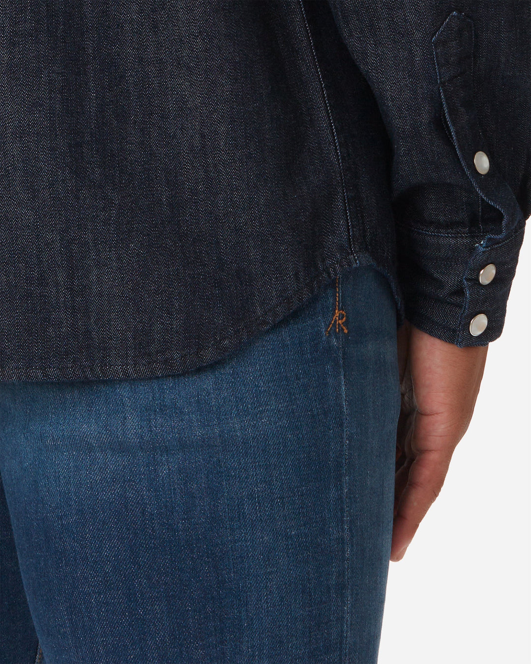 Mid Weight Denim - Western Shirt - Dark Wash