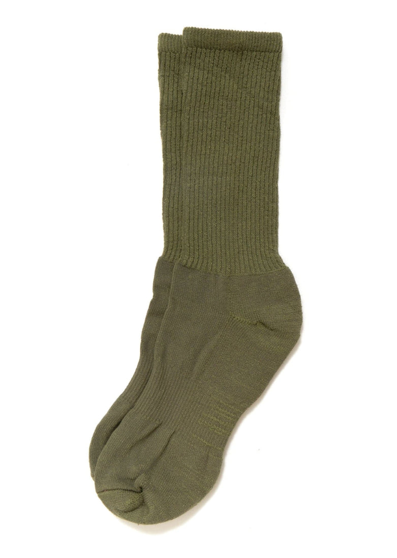 pair of men's olive green socks