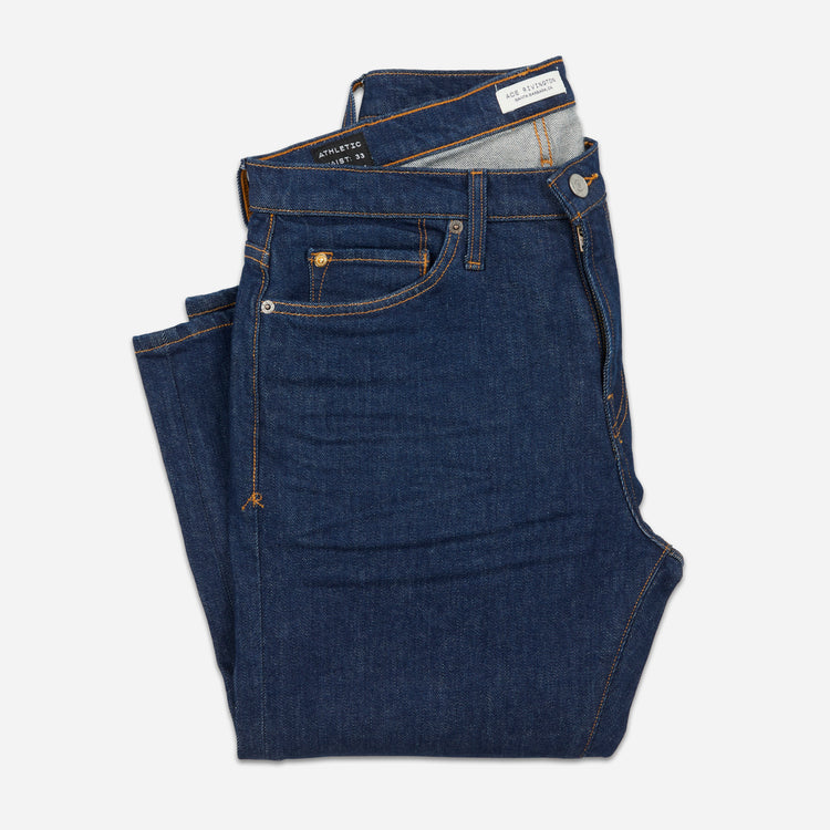 Men's Designer Athletic Taper Denim Jeans | Dark Clean Wash – Ace Rivington